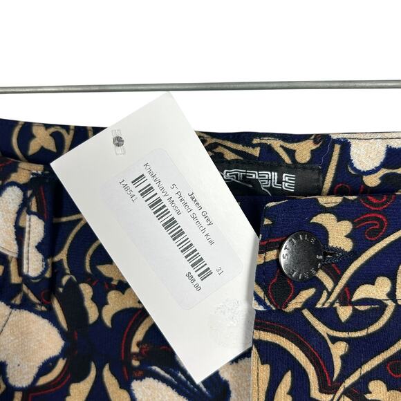 Steele Men's 5" Inseam Khaki Mosaic Printed Fitted Shorts 31 NWT - Picture 6 of 8